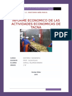 Informe Economico de Las Actividades Economicas en Tacna