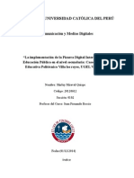 Implementación de La Pizarra Digital Interactiva en La Educación Pública en El Nivel Secundaria. Caso Institución Educativa Villa Los Reyes