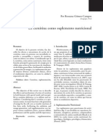 L. Carnitina Como Suplemento Nutricional