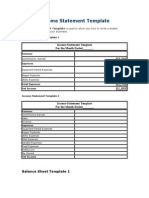 Income Statement Template