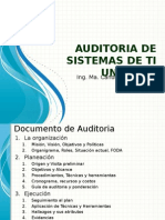 UTSV - Auditoria de Sistemas de TI Unidad 3 - 2015