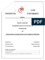 Interpretation Tax Statutes