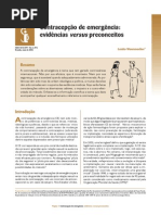 Artigo - Contracepção de Emergência - Evidencias Vs Preconceitos