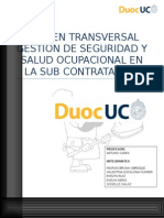 Examen Transversal Gestion de Seguridad y Salud Ocupacional en La Sub Contratacion