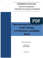 Reprocessing The Bangalee Creek Tailings - Jason Downes - 2012