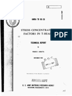 Stress Concentration Factors in T-Head