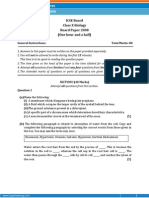 ICSE Board Class X Biology Board Paper 2008 (One Hour and A Half)