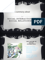 Social Interaction and Relationship