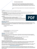 Tech Integration Matrix 1 - 4