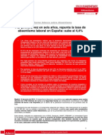 IV Informe Adecco Sobre El Absentismo.