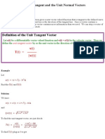 The Unit Tangent and The Unit Normal Vectors