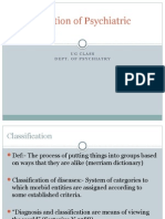 Classification of Psychiatric Disorders: Ug Class Dept. of Psychiatry