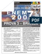 Prova Enem 2007 Final Branca