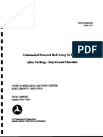 National Highway Traffic Safety Administration (NHTSA, EA01-017) Final Report "Unintended Powered Roll-Away in Reverse After Parking - Jeep Grand Cherokee