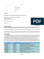 Ejemplo Programa de Mantenimiento Preventivo - Seguridad e Higiene Indstrual