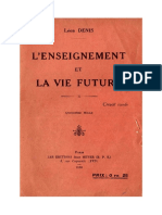 Denis Léon L'Enseignement Et La Vie Future 1930 Doc Rarissime Fac Similé