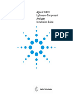 Agilent 8702D Lightwave Component Analyzer Installation Guide