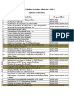 Tentative - Schedule Diploma Engg