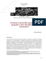 Territorio y Desarrollo Aportes de La Geografía y Otras Disciplinas para Repensarlas 2013.bárbara Altschuler PDF