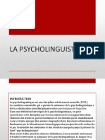 La Psycholinguistique