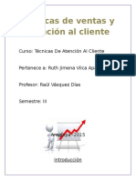 Técnicas de Ventas y Atención Al Cliente