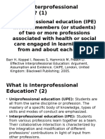 What Is Interprofessional Education?