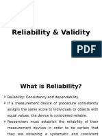 Reliability & Validity