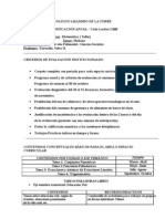 Planificación Del Taller de Matemática