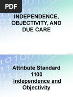 Independence, Objectivity and Due Care