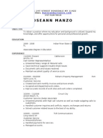 Resume of Mjoseann