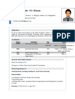 CV of MD. Mahbub - Ul - Hasan