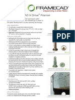 Frame Cad-Self Tapping Screw Spec