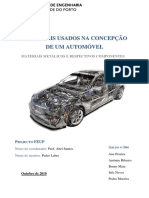 MATERIAIS USADOS NA CONCEPÇÃO DE UM AUTOMÓVELUsados Na Concepção de Um Automóvel