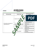 Sample: Job Safety Analysis