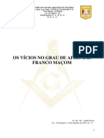 Os Vícios Do Grau de Aprendiz Franco Maçom