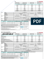 Avanza - Pricelist