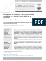 El Laboratorio en El Diagnóstico de Las Enfermedades Metabólicas Hereditarias. Impacto de Las Nuevas Tecnologías