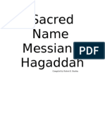 Sacred Name Passover Hagaddah For Scribt Readers