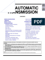 23A Automatic Transmission: Service Specifications Lubricant Special Tools Troubleshooting On-Vehicle Service