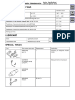 Service Specifications: 23A Automatic Transmission