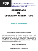 2 Certificado de Operacion Minera COM