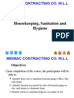 Housekeeping, Sanitation and Hygiene