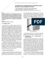 Experimental Characterization of Fiber Optic Communication