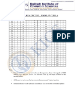 Answer Key Dec 2015: Booklet Code A