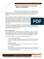 Power Over Ethernet Technology For Industrial Ethernet Networks