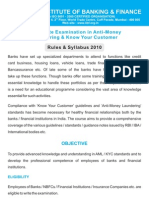 Indian Institute of Banking & Finance: Certificate Examination in Anti-Money Laundering & Know Your Customer