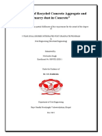 Utilization of Recycled Concrete Aggregate and Quarry Dust in Concrete