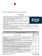 XVIII Exame de Ordem - Gabarito (Simulado) - 2 Fase - Direito Tributário