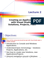 Creating An Application With Visual Studio - Solutions, Projects, Files