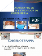 Oxigenoterapia en Neonatos y Cuidados de Enfermeria 2015